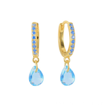 Trendy Jewelry Tear Drop Gemstone Earrings